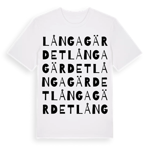 Långagärdet ordlek t-shirt – ekologisk bomull t-shirt från Pinshirt