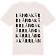 Vintage White t-shirt med Långakärr ordlek t-shirt