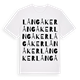 White t-shirt med Långåker ordlek t-shirt