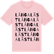 Pink Cotton t-shirt med Långaläst ordlek t-shirt