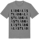 Mid Heather Gray t-shirt med Långaläst ordlek t-shirt