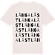 Vintage White t-shirt med Långaläst ordlek t-shirt