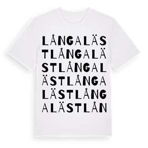 Långaläst ordlek t-shirt – ekologisk bomull t-shirt från Pinshirt