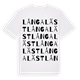 Långaläst ordlek t-shirt