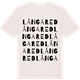 Vintage White t-shirt med Långared ordlek t-shirt