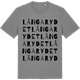 Mid Heather Gray t-shirt med Långarydet ordlek t-shirt