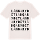 Vintage White t-shirt med Långarydet ordlek t-shirt