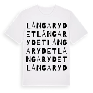 Långarydet ordlek t-shirt – ekologisk bomull t-shirt från Pinshirt