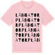 Pink Cotton t-shirt med Långatorp ordlek t-shirt