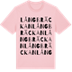 Pink Cotton t-shirt med Långbräckan ordlek t-shirt