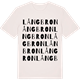 Vintage White t-shirt med Långbron ordlek t-shirt