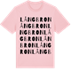 Pink Cotton t-shirt med Långbron ordlek t-shirt