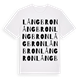 White t-shirt med Långbron ordlek t-shirt