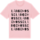 Pink Cotton t-shirt med Långe mosse ordlek t-shirt