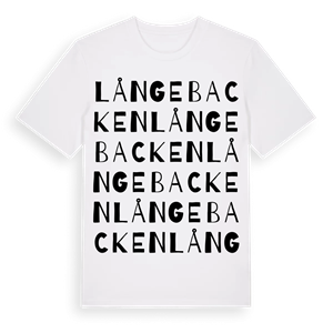 Långebacken ordlek t-shirt – ekologisk bomull t-shirt från Pinshirt