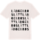 Vintage White t-shirt med Långebroslätt ordlek t-shirt