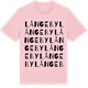 Pink Cotton t-shirt med Långeby ordlek t-shirt