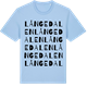 Blue Soul t-shirt med Långedalen ordlek t-shirt
