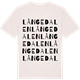 Vintage White t-shirt med Långedalen ordlek t-shirt