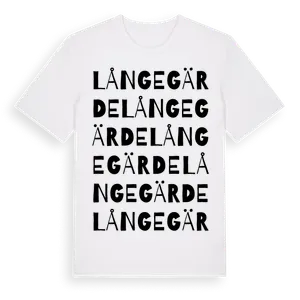 Långegärde ordlek t-shirt – ekologisk bomull t-shirt från Pinshirt