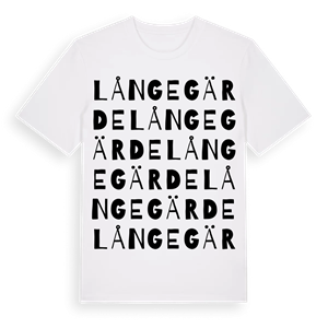 Långegärde ordlek t-shirt – ekologisk bomull t-shirt från Pinshirt