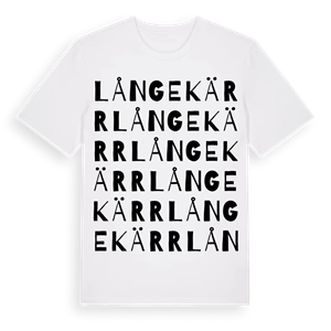 Långekärr ordlek t-shirt – ekologisk bomull t-shirt från Pinshirt