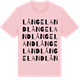 Pink Cotton t-shirt med Långeland ordlek t-shirt