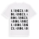 White t-shirt med Långeland ordlek t-shirt