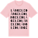 Pink Cotton t-shirt med Långeled ordlek t-shirt