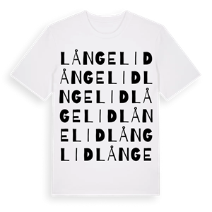Långelid ordlek t-shirt – ekologisk bomull t-shirt från Pinshirt