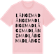 Pink Cotton t-shirt med Långemad ordlek t-shirt