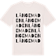 Vintage White t-shirt med Långemaden ordlek t-shirt