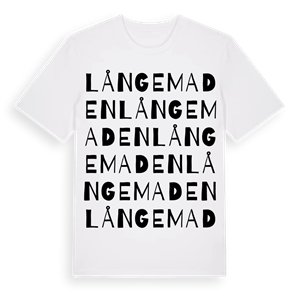 Långemaden ordlek t-shirt – ekologisk bomull t-shirt från Pinshirt