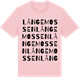Pink Cotton t-shirt med Långemossen ordlek t-shirt