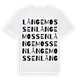 White t-shirt med Långemossen ordlek t-shirt