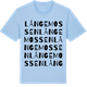 Blue Soul t-shirt med Långemossen ordlek t-shirt