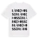 White t-shirt med Långemossen ordlek t-shirt