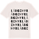 Vintage White t-shirt med Långemyr ordlek t-shirt