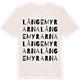 Vintage White t-shirt med Långemyrarna ordlek t-shirt