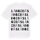 White t-shirt med Långenäs ordlek t-shirt