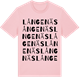 Pink Cotton t-shirt med Långenäs ordlek t-shirt