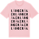 Pink Cotton t-shirt med Långeråker ordlek t-shirt
