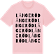 Pink Cotton t-shirt med Långeröd ordlek t-shirt