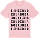 Pink Cotton t-shirt med Långeruder ordlek t-shirt