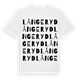 White t-shirt med Långeryd ordlek t-shirt