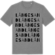 Mid Heather Gray t-shirt med Långesand ordlek t-shirt