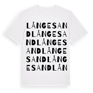 Långesand ordlek t-shirt – ekologisk bomull t-shirt från Pinshirt