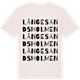 Vintage White t-shirt med Långesandsholmen ordlek t-shirt