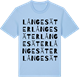 Blue Soul t-shirt med Långesäter ordlek t-shirt
