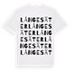 White t-shirt med Långesäter ordlek t-shirt